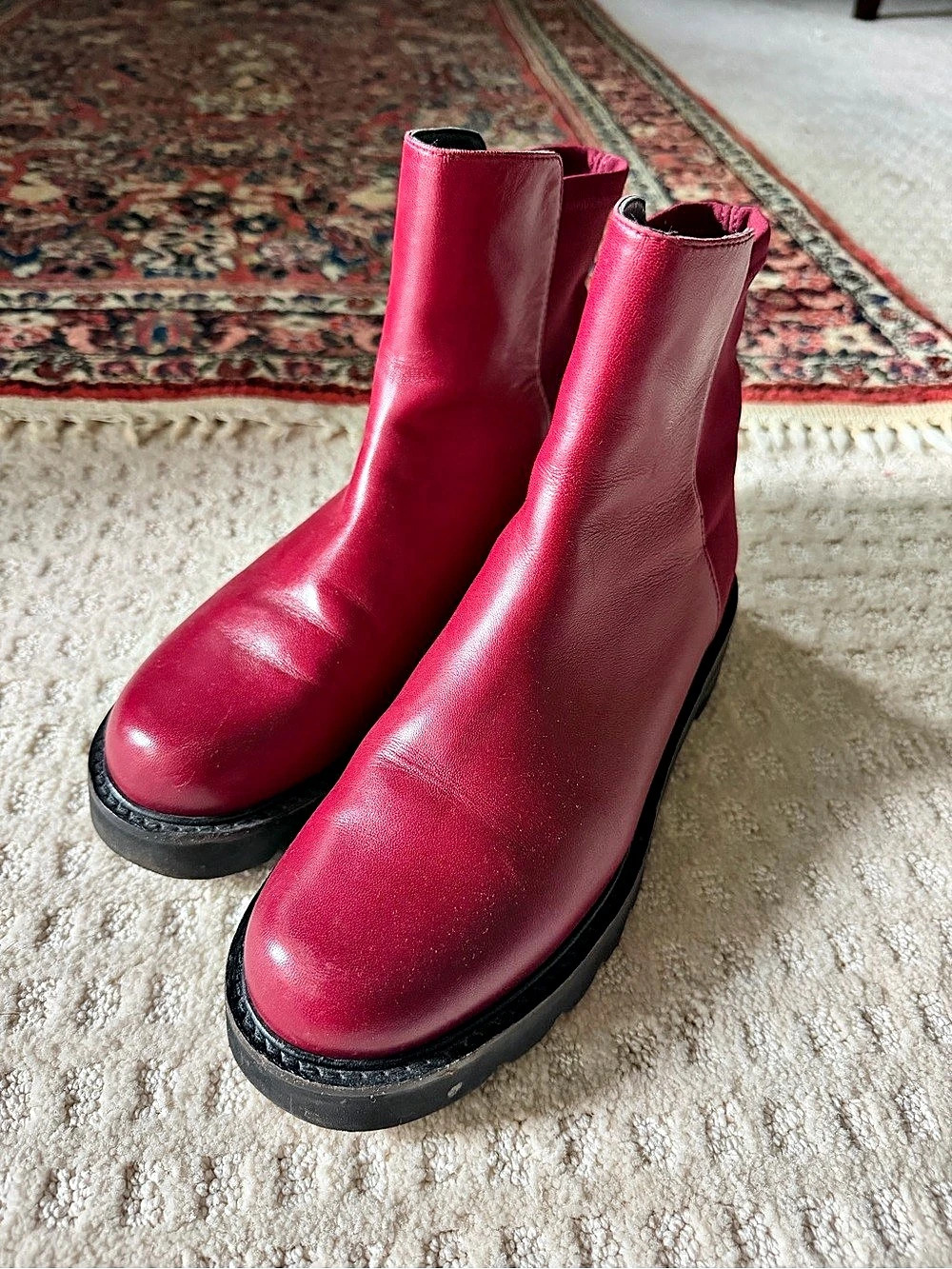 Stuart Weitzman Ankle Boots Red US 6.5